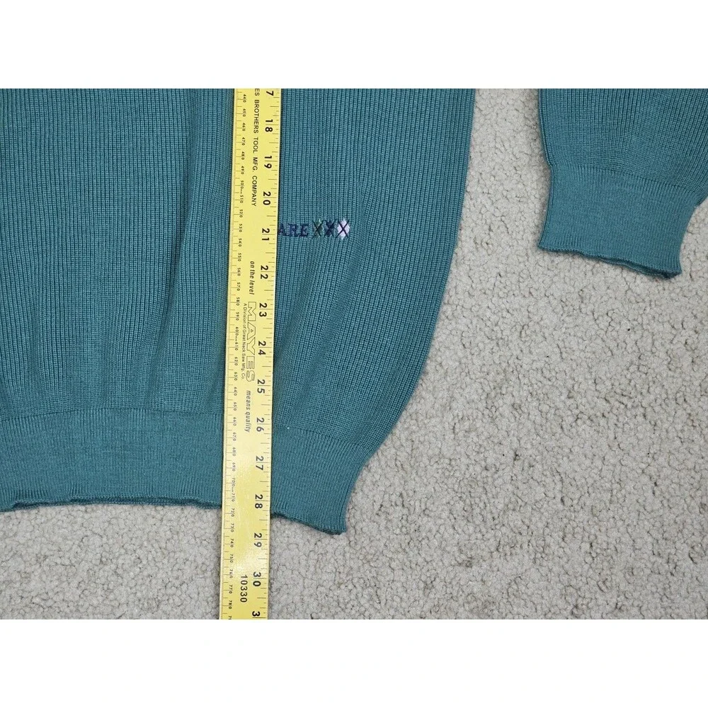 Navigare Sweater Lana Merino Wool Crew Neck Size XL Green Pullover Made In Italy